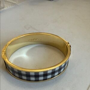 Talbots black and white gingham hinged bracelet.  So cute for Spring! NWOT